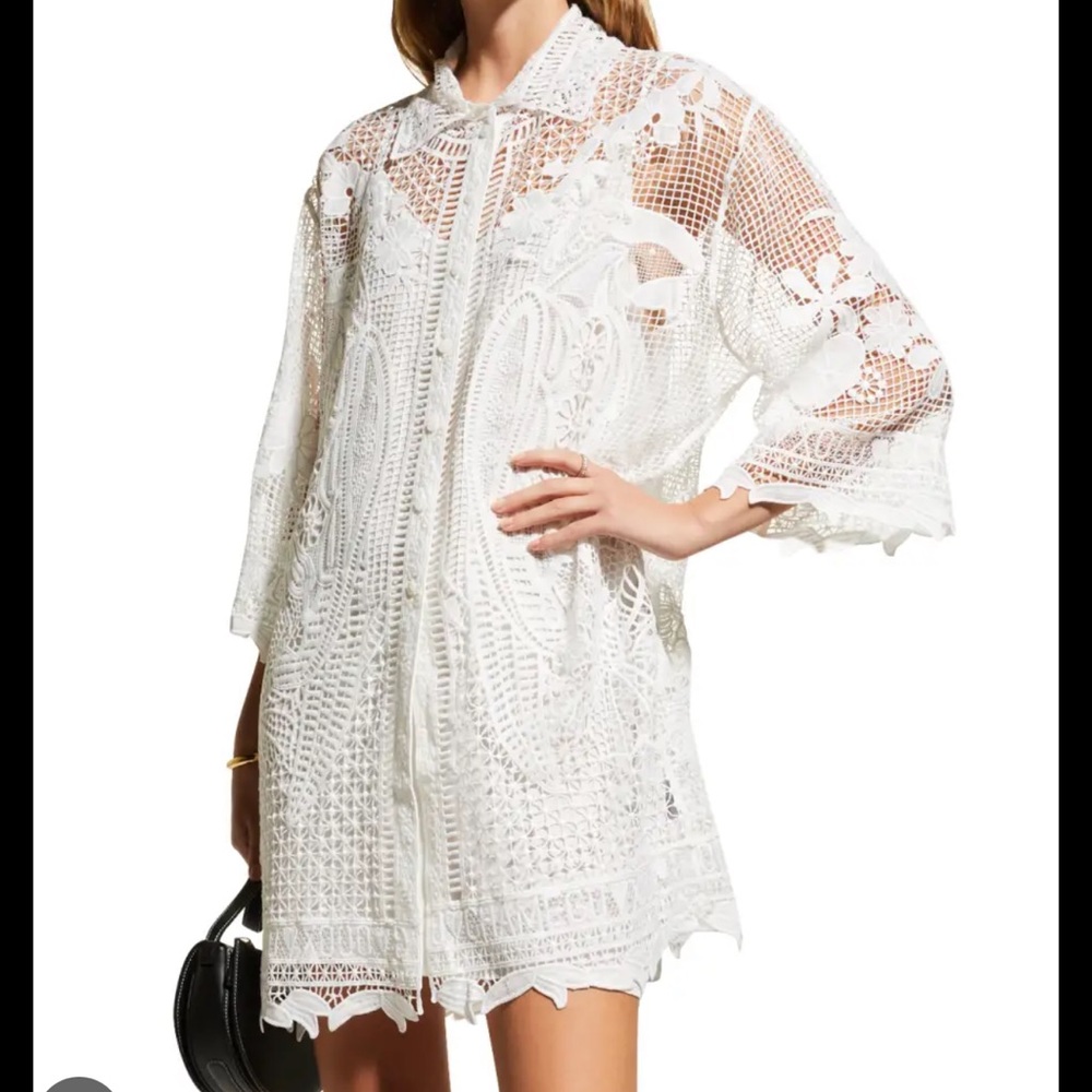 New with tags Farm Rio shirt dress - large